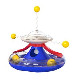 games cradle UK - Cat Toys Multifunctional Four-Color For Indoor Cats Cradle String Game Orbital Ball Toy Leaking Food Durable