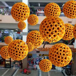 15 To 40 CM Dia Artificial Silk Flower Sunflower Kissing Ball For Party Kindergarten Holiday Hanging Ornament 10Pcs