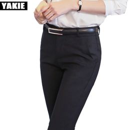 High waist pencil pants women trousers female solid OL office work wear business suit pants formal pantalon femme mujer 210519