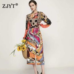 Spring Fashion Runway Two Piece Outfit Women Vintage Leopard Print Blouse and Skirt Suit Office Lady Holiday Twinset 210601