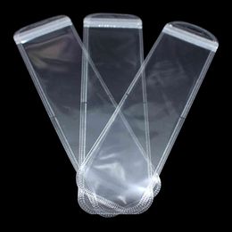 200PCS/ Lot Clear Plastic Zip Lock Bags Electronic Accessories Storage Resealable Zipper Poly Jewellery Package Bag Hang Hole 210325