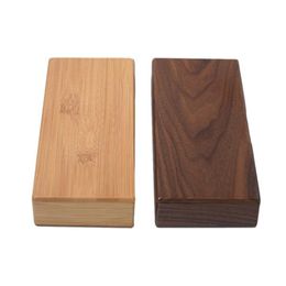 Cool Natural Wood Portable Dry Herb Tobacco Cigarette Cigar Smoking Stash Case Storage Box Container Innovative Design Magnet Cover High Quality DHL Free