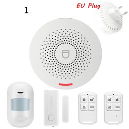 Tuya smart Wifi Home Burglar Alarm System 433MHz Wireless Siren Life Tuyasmart / Alexa /Google APP