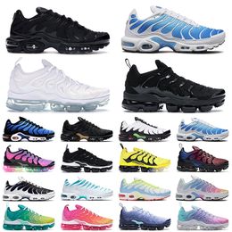 tn plus mens running shoes triple white black hyper blue voltage purple men women trainer sports sneakers