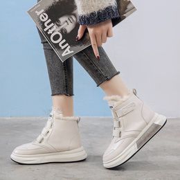 2022 Fahion Boots Women Ankle Boots Shoes Winter Botines Mujer Black White Casual Winter Ladies Shoes Tenis Feminino