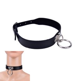 New PU Leather Sexy Bondage Collar Strap On Slave Collar Neck Restraints Fetish BDSM Sex Toys For Couples Exotic Accessories P0816