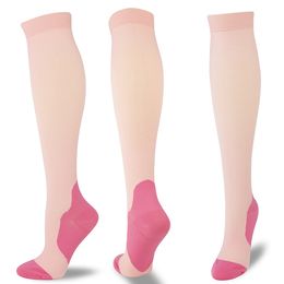 Brands Style Multi-color Women Men Compress Stretch Breathable Outdoor Party Elastic Nursing Calf Socks Female Long Compress Socks Knee High