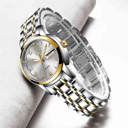 LIGE Luxury Ladies Watch Women Waterproof Rose Gold Steel Strap Wrist Watches Top Brand Bracelet Clock Relogio Feminino 210616