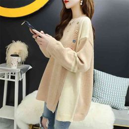 Autumn And Winter Pullover Sweater Women Loose Korean Version Of Lazy Wind Wild Wear Net Red Forest Bottoming 210427