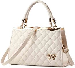 Fashionable women's top handle handbag, adjustable women's satchel, leather shoulder bag, mediumWECX