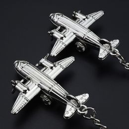 10Pieces/Lot Plane Key Chain Classic Metal Model Aircraft Aeroplane Charm Pendant Car Key Ring Keychain Best Friend Gift Accessories