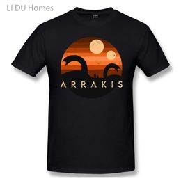 Trendy erkek T-Shirt Lidu Dune Film Herbert Bilim Kurgu Büyük Boy Üstleri Pamuk Crewneck Özel Kısa Kollu Tees Gömlek