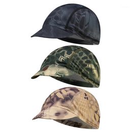 Cycling Caps & Masks Cooling Skull Cap Breathable Sweat Wicking Hat Hiking Climbing Fishing Shade With Brim Elastic