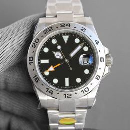 High quality Casual 40mm Ceramic ring mens Watch exp Dual time zone Automatic 316L Stainless Steel Watches fashion womens wristwatch box bag