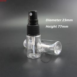 100pcs/Lot Wholesale 10ml Plastic Spray Bottle Perfume Jar 1/3OZ Women Parfum Cosmetic Container Small Atomizer Cap Refillablehood qty