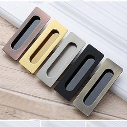 Handles & Pulls 1PCS Hidden Door Handle Zinc Alloy Embedded Bedroom Cabinet Furniture Hardware Sliding