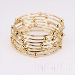 Bangle Gold Colour 7 Piece Combination Bracelet 56mm Child 65mm 70mm Female Variety Of Wear Parent-child Jewellery LH994