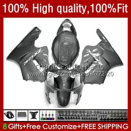 Injection OEM For KAWASAKI NINJA ZX-12R ZX 12R 1200CC 1200 CC 02-06 Body 3No.127 ZX1200 ZX 12 R ZX12R 2002 2003 2004 2005 2006 ZX1200C 02 03 04 05 06 ABS Fairing glossy grey