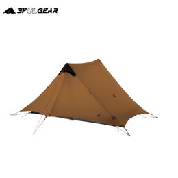 3F UL GEAR LanShan 2 Outdoor Hiking Ultralight Camping 2 Person Tent 3-4 Season Professional 15D Silicone Rodless 220104
