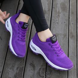 Wholesale 2021 Top Quality For Men Womens Sport Running Shoes Knit Mesh Breathable Court Purple Red Outdoor Sneakers SIZE 35-42 WY28-T1810