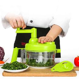 1.2ML Multi-function Manual Vegetable Cutter Slicer Food Grinder Vegetable Chopper Shredder Cutter Kitchen Tools 210326