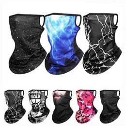 Summer Sun Protection Face Scarf Ice Silk Fabric Cooling Neck Gaiter Bandana Shield Head Cover Snood Scarves Masks Cycling Caps &