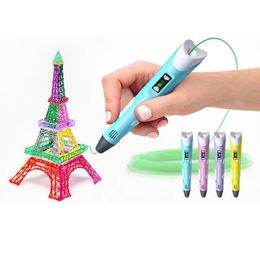 2022 new second Generation 3D Printing pen DIY 3D Pen ABS/PLA Filament Arts 3D Drawing Pen Creative Gift For Kids Design Painting Drawing