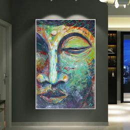 Buddha Peaceful Posters And Prints Canvas Painting Wall Art Pictures For Living Room Religion Home Decor NO FRAME