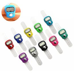 Mini Hand Hold Band Tally Counter LCD Digital Screen Finger Ring Electronics Head Count Buddha Electronic Counters