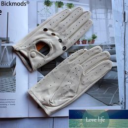 Fashion Leather Driving Driver Gloves Women's Thin Unlined Perforated Breathable Summer Colour Sheepskin Full Finger Gloves Factory price expert design Quality