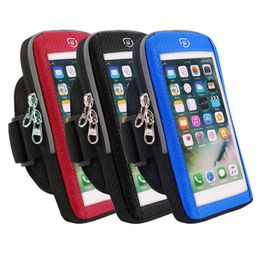 Outdoor Bags Running Sport Mobile Phone Arm Bag Waterproof Fitness Cell Pouch Hiking Jogging Card Key Holder Pocket Touch Scren Case