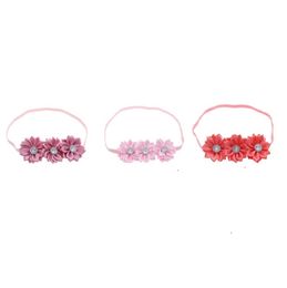 Party Favor European and American elastic children's hair band Rhinestone Flower Headband baby headdress SuppliesT2I52797