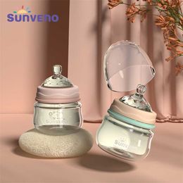 Sunveno Baby Bottle born Baby Milk Bottle Nursing Bottle Anti-Choke Design - Glass ,BPA Free, 80ml, 2.5 oz,0-3 Months 211023