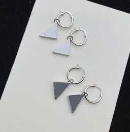 Designer Letter Triangle Stud Long Dangler Black White Dangle Earrings Fashion Jewellery Wedding Luxury Crystal Earring Gifts linkA