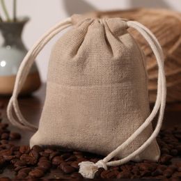 Linen Jute Drawstring Bag 8x10cm 9x12cm 10x15cm 13x17cm Pack of 50 Handmade soap Jewelry Gift Packaging Pouch