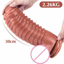 Massage Huge Anal Plug Simulation Dildo Butt Plug with Powerful Sucker Female Masturbation Tool Thick Penis Erotic Sex Toys for Woman