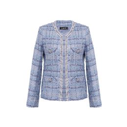 Spring and Autumn classic short jackets designer Apparel Royal blue lattice Cardigan Women's Jacket Women Apparel Fashion coat Elegant comfortable Outerwear