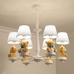 Pendant Lamps Nordic Macaron Light Children's Room Boy And Girl Bedroom Lights Princess Mediterranean Creative Cartoon Bear