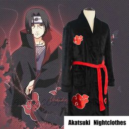 Anime Cosplay Robe Cloak Adult Men's Long Bathrobe Villus Pajamas Nightclothes Swimwear Costume Y0913