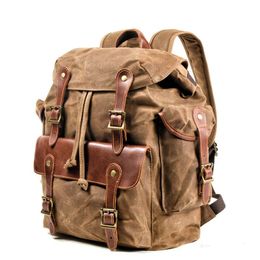 2022 рюкзак для рыбалки Вощественный холст пригородный рюкзак для ноутбуков сумки 15 дюймов рюкзак сумка для мужчин женщины пешие рыболовные подростка