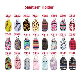 Hand Sanitizer Bottles Holder Keychain Bags Key Rings Party Favor Soap Bottle Holders Neoprene 12*6CM