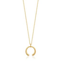 Pendant Necklaces MANI E PIEDI Gold Silver Colour Curved Necklace For Women Real Plating Luxury Quality Jewellery On The Neck Korean