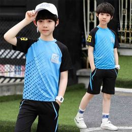 Football Suit Children Basket Boys Child Clothing Set Summer Soccer Teenage Sport Kids Toddler Clothes For 5 6 8 10 12 Years 210326