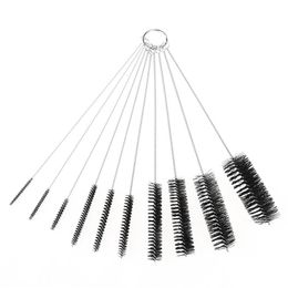 2021 10pcs/set Nylon Tube Brushes Straw Set For Drinking Straws / Glasses / Keyboards / Jewellery Cleaning Brushes Clean Tools