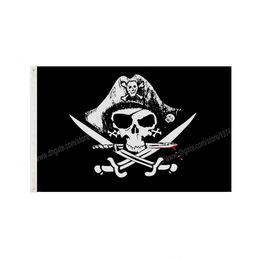Pirate Hat Flag 90 x 150cm 3* 5ft Cartoon Movie Custom Banner Brass Metal Holes Grommets Indoor And Outdoor Decoration can be Customised