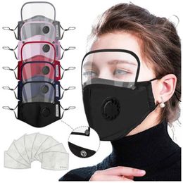 Face Mask With Eye Shield Dustproof Washable Cotton Valve Masks Cycling Reusable Protective
