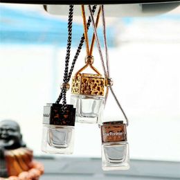 Car Hanging Perfume Bottle Air Freshener Glass pendant For Essentialoils -Styling Mirror Ornament