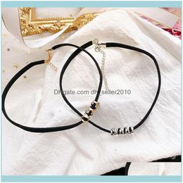 Necklaces & Pendants Jewelrywomen Simple Black Collar Short Neck Aessories Fresh And Easy Match Style Collarbone Chain Necklace Chokers Drop