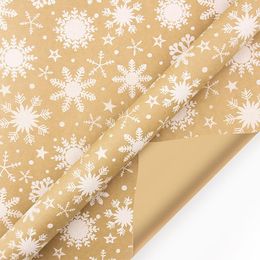 Decorazioni natalizie 1PCs 40x100cm Carta da imballaggio su un lato Classico Babbo Natale e altri modelli Anno 2022 Decorazione