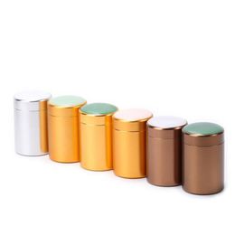 Latest Colourful Dry Herb Tobacco Cigarette Smoking Stash Case Jars Storage Container Gemstone Decorate Portable Innovative Design High Quality Box DHL Free